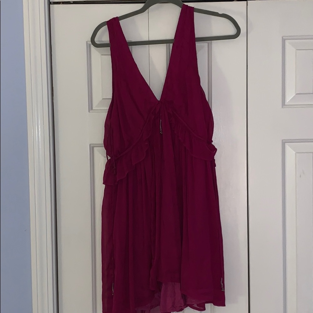 XS after people deep pink dress